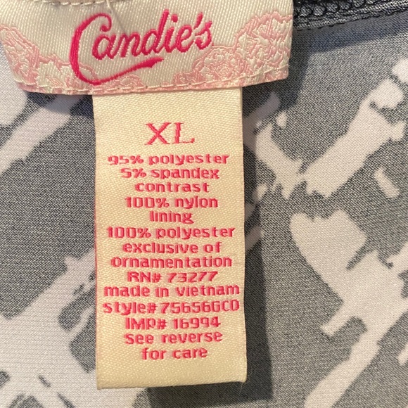 Candie's Sexy Black and White Midi Dress - Picture 2 of 4